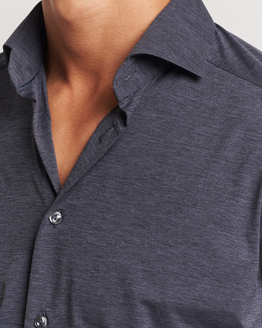 Homme | Chemises | Eton | Slim Fit Four Way Stretch Shirt Dark Grey