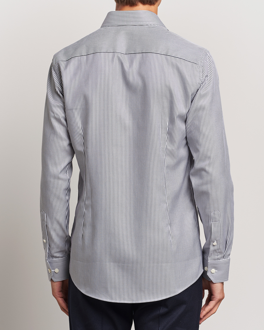 Homme | Chemises | Eton | Slim Fit Signature Twill Striped Shirt Grey/White