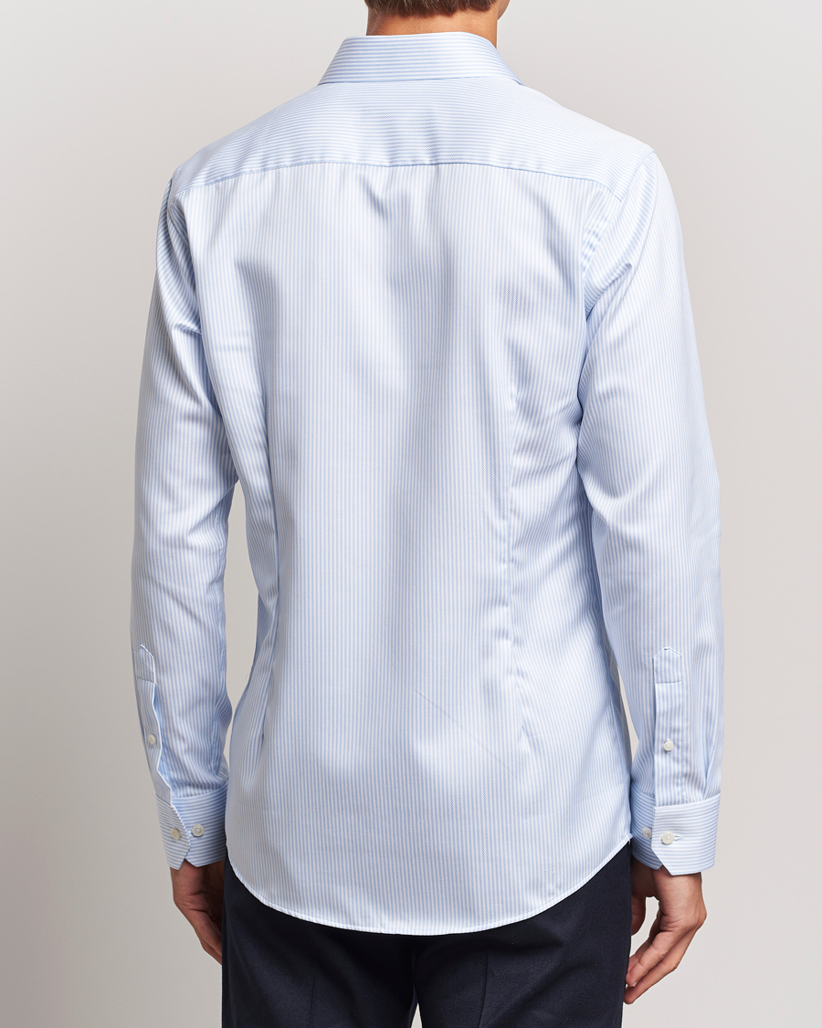 Homme | Chemises | Eton | Slim Fit Signature Twill Striped Shirt Blue/White