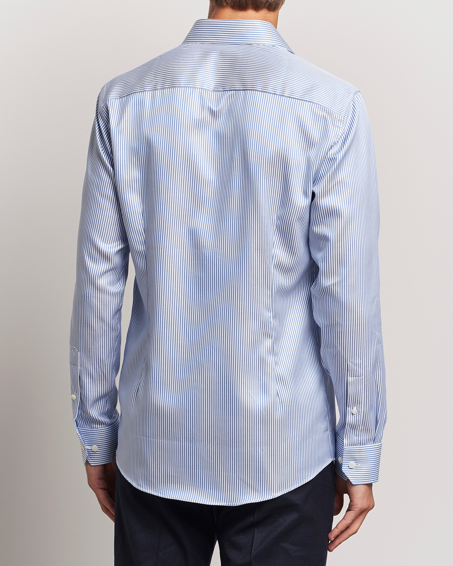 Homme | Chemises | Eton | Slim Fit Signature Twill Striped Shirt Blue/White