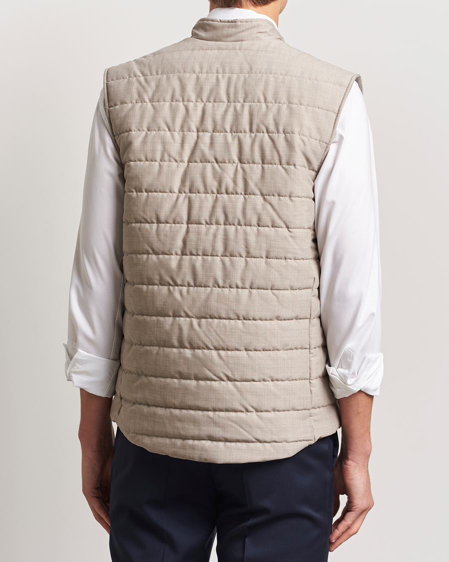 Homme | Manteaux Et Vestes | Eton | Padded Wool Vest Beige