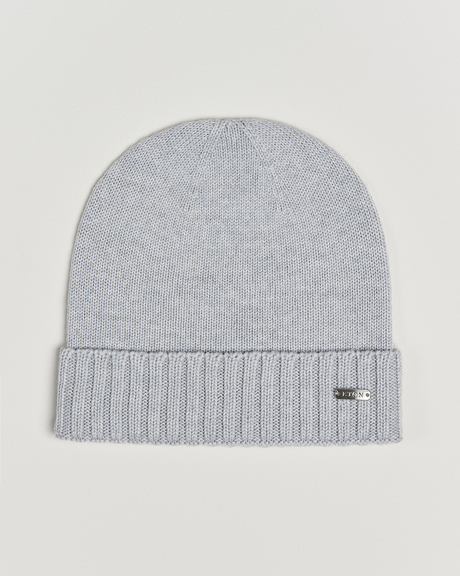 Homme | Eton Wool Beanie Light Grey | Eton | Wool Beanie Light Grey