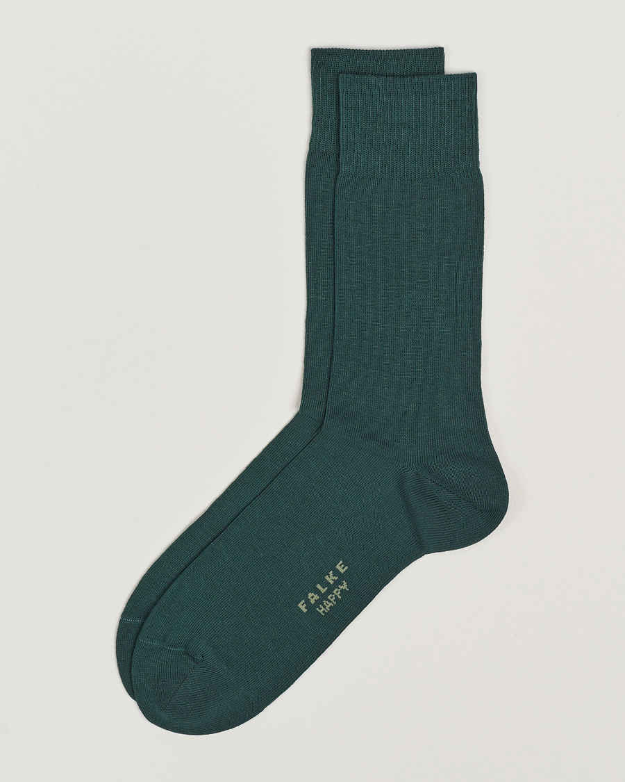 Homme | Sous-Vêtements Et Chaussettes | Falke | Happy 2-Pack Cotton Socks Hunter Green