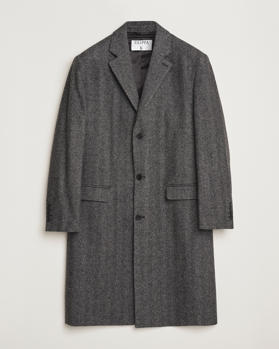 Homme | Manteaux Et Vestes | Filippa K | Relaxed Wool Coat Grey Herringbone