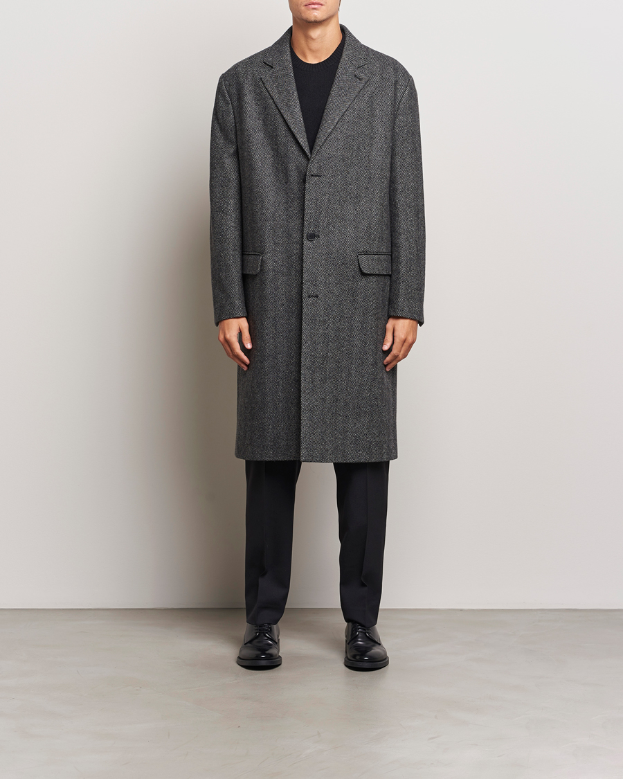 Homme | Manteaux Et Vestes | Filippa K | Relaxed Wool Coat Grey Herringbone