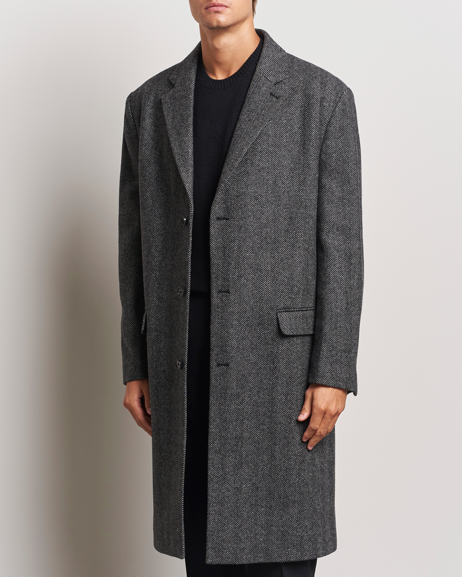 Homme | Manteaux Et Vestes | Filippa K | Relaxed Wool Coat Grey Herringbone