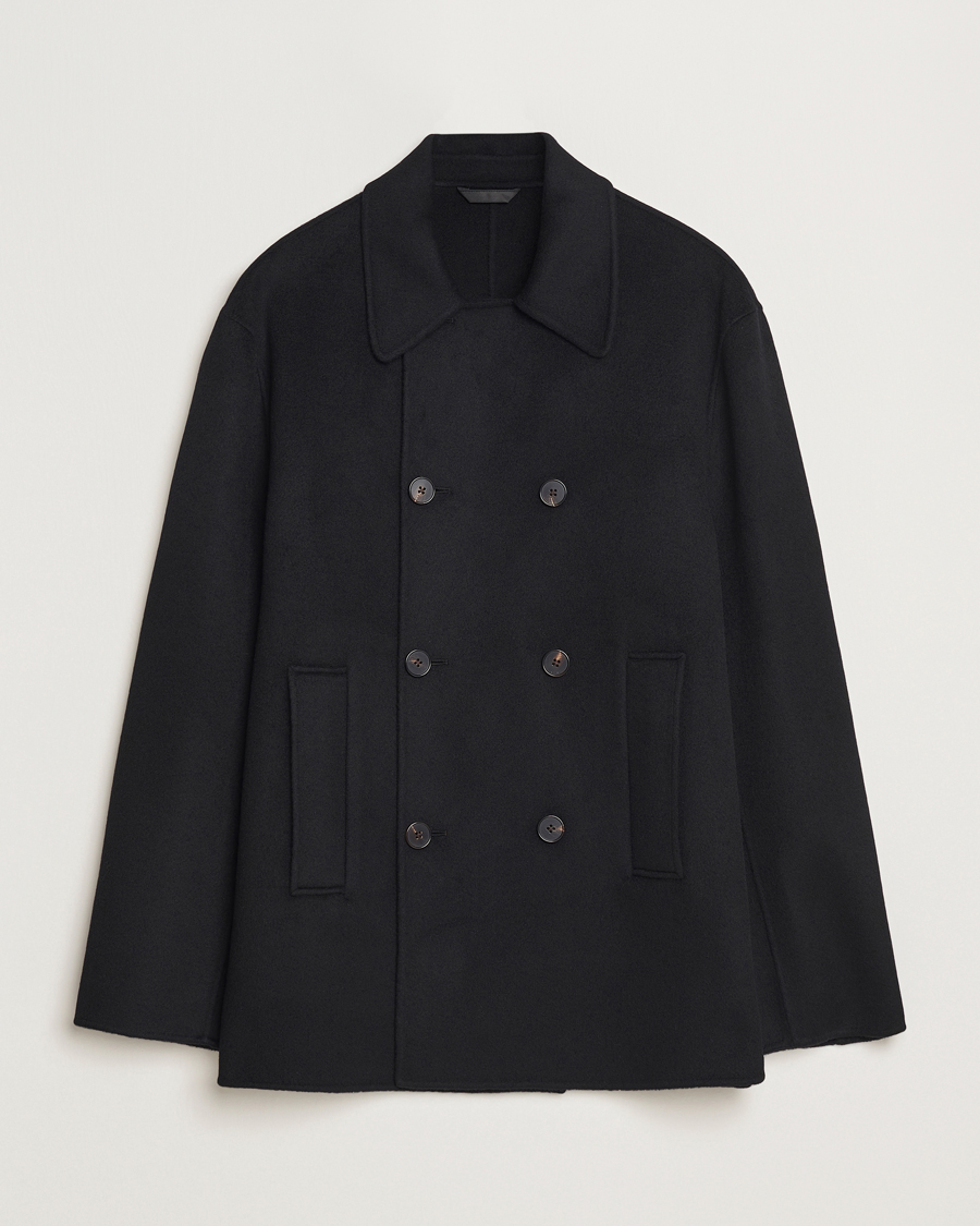 Homme | Manteaux Et Vestes | Filippa K | Double Faced Wool Peacoat Black