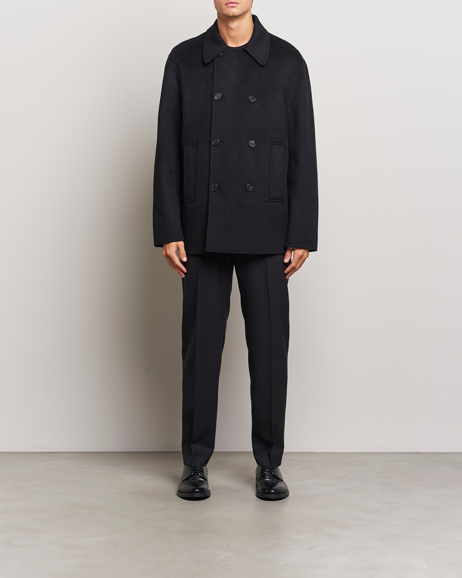 Homme | Manteaux Et Vestes | Filippa K | Double Faced Wool Peacoat Black