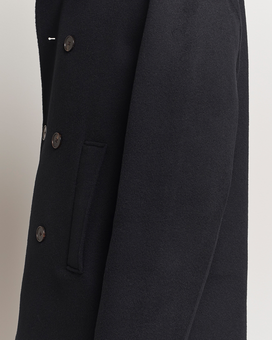 Homme | Manteaux Et Vestes | Filippa K | Double Faced Wool Peacoat Black