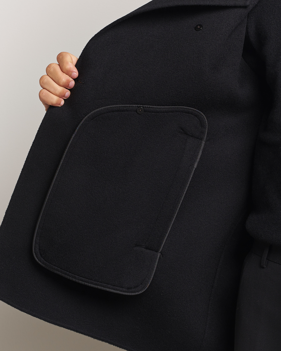 Homme | Manteaux Et Vestes | Filippa K | Double Faced Wool Peacoat Black