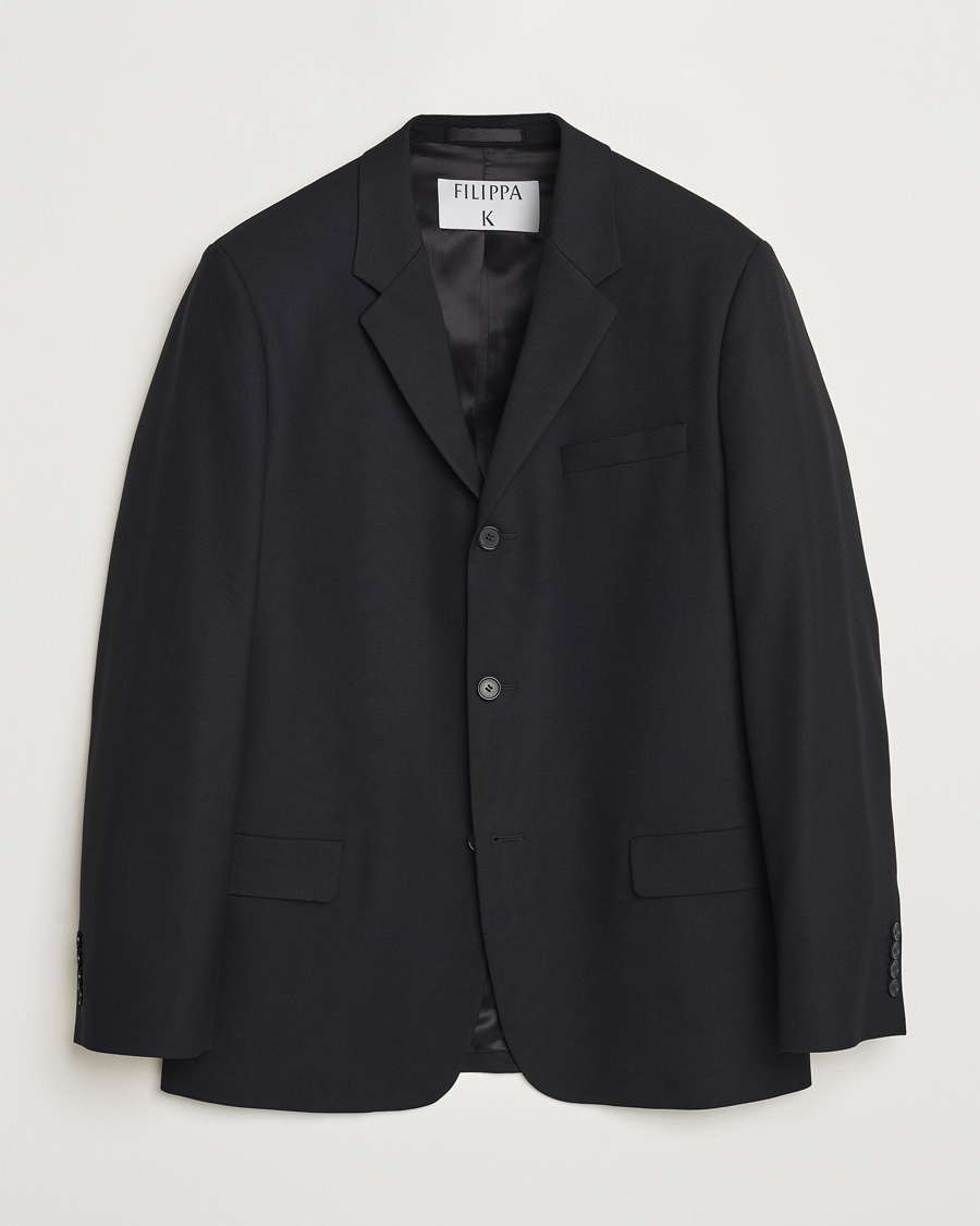 Homme | Blazers | Filippa K | Wool Blend Blazer Black