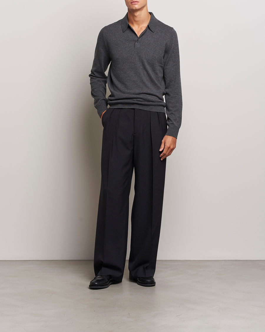 Homme | Pantalons | Filippa K | Milo Wide Wool Trousers Black