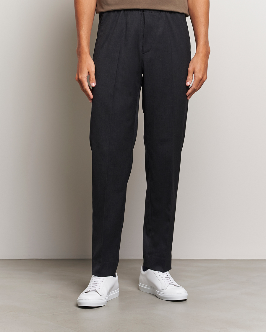 Homme | Pantalons | Filippa K | Relaxed Terry Wool Trousers Anthracite