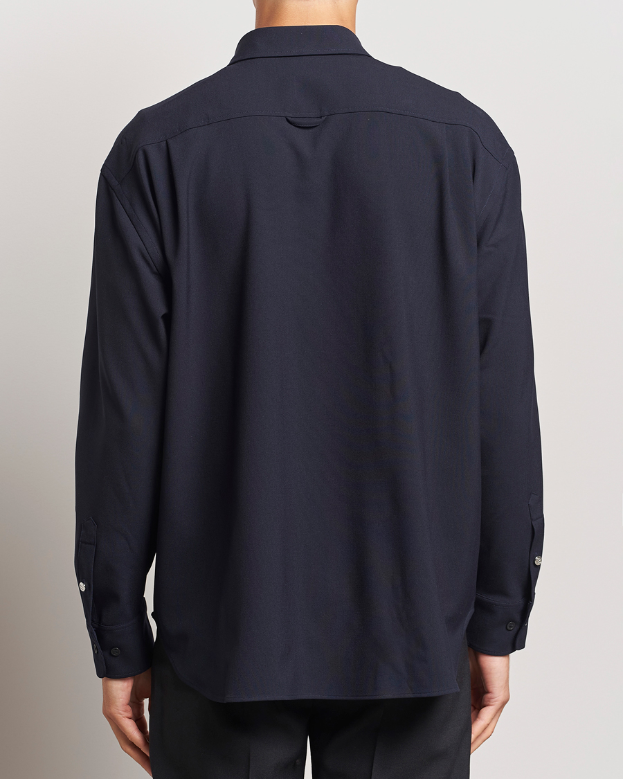 Homme | Chemises | Filippa K | Relaxed Flannel Patch Pocket Shirt Navy