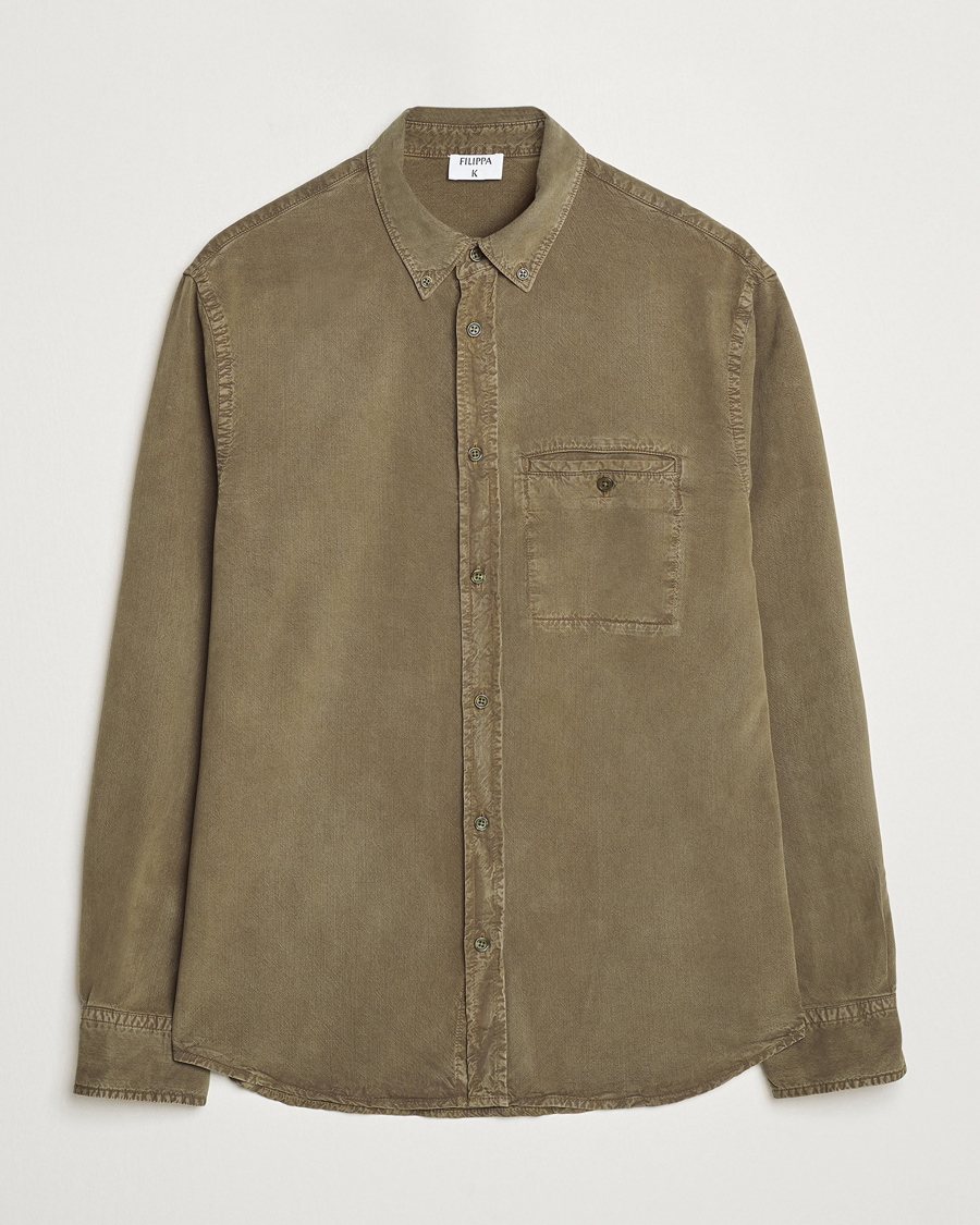 Homme | Chemises | Filippa K | Zachary Lyocell Shirt Dark Sage