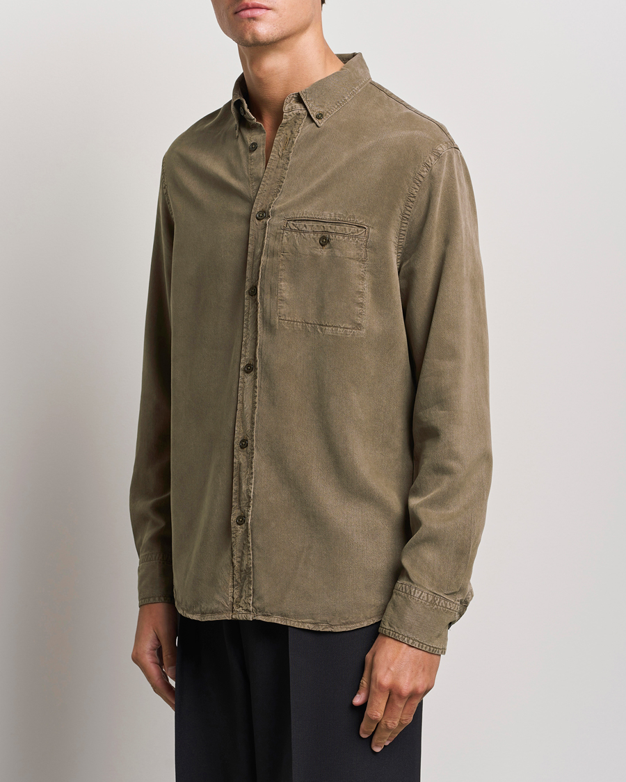 Homme | Chemises | Filippa K | Zachary Lyocell Shirt Dark Sage