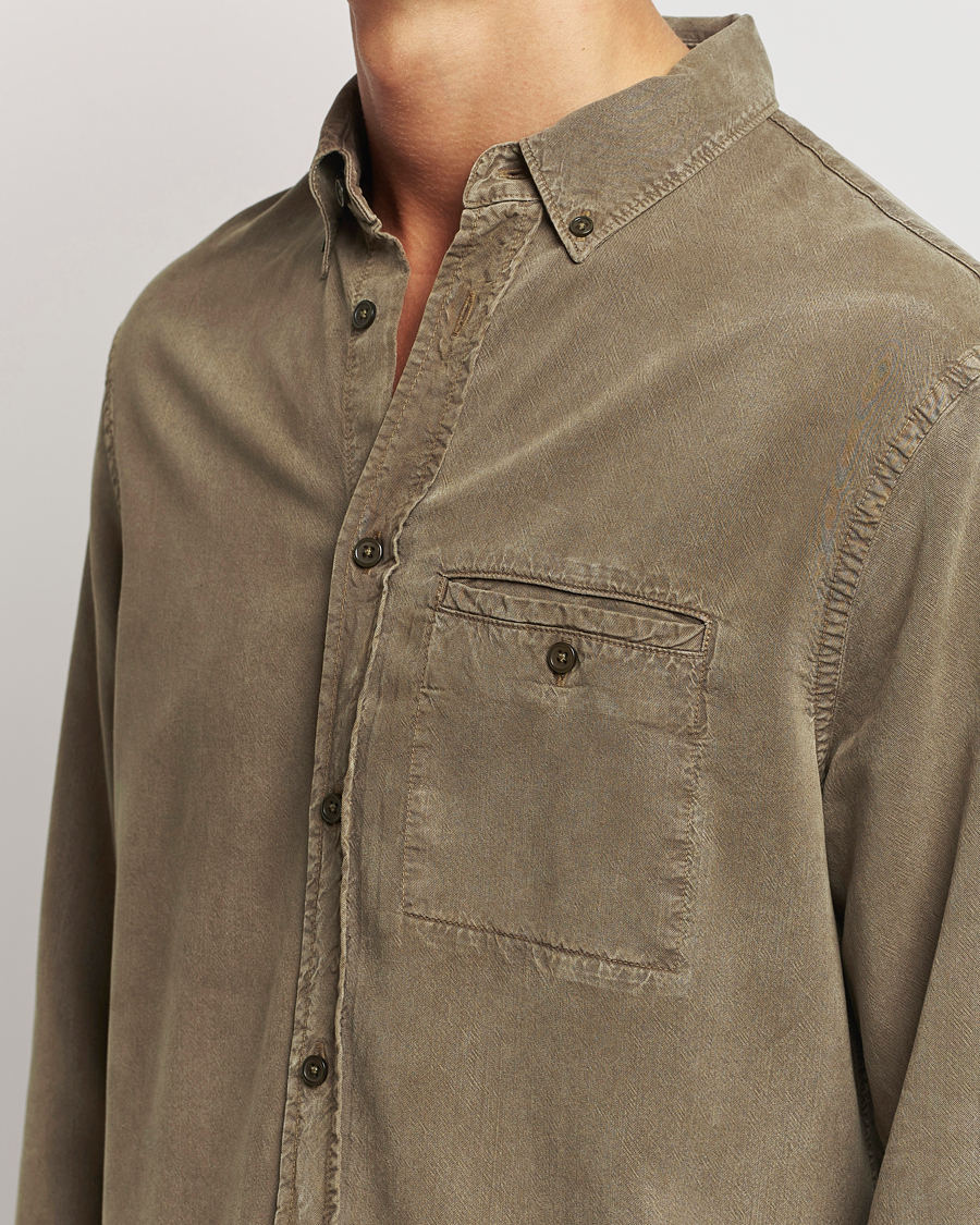 Homme | Chemises | Filippa K | Zachary Lyocell Shirt Dark Sage