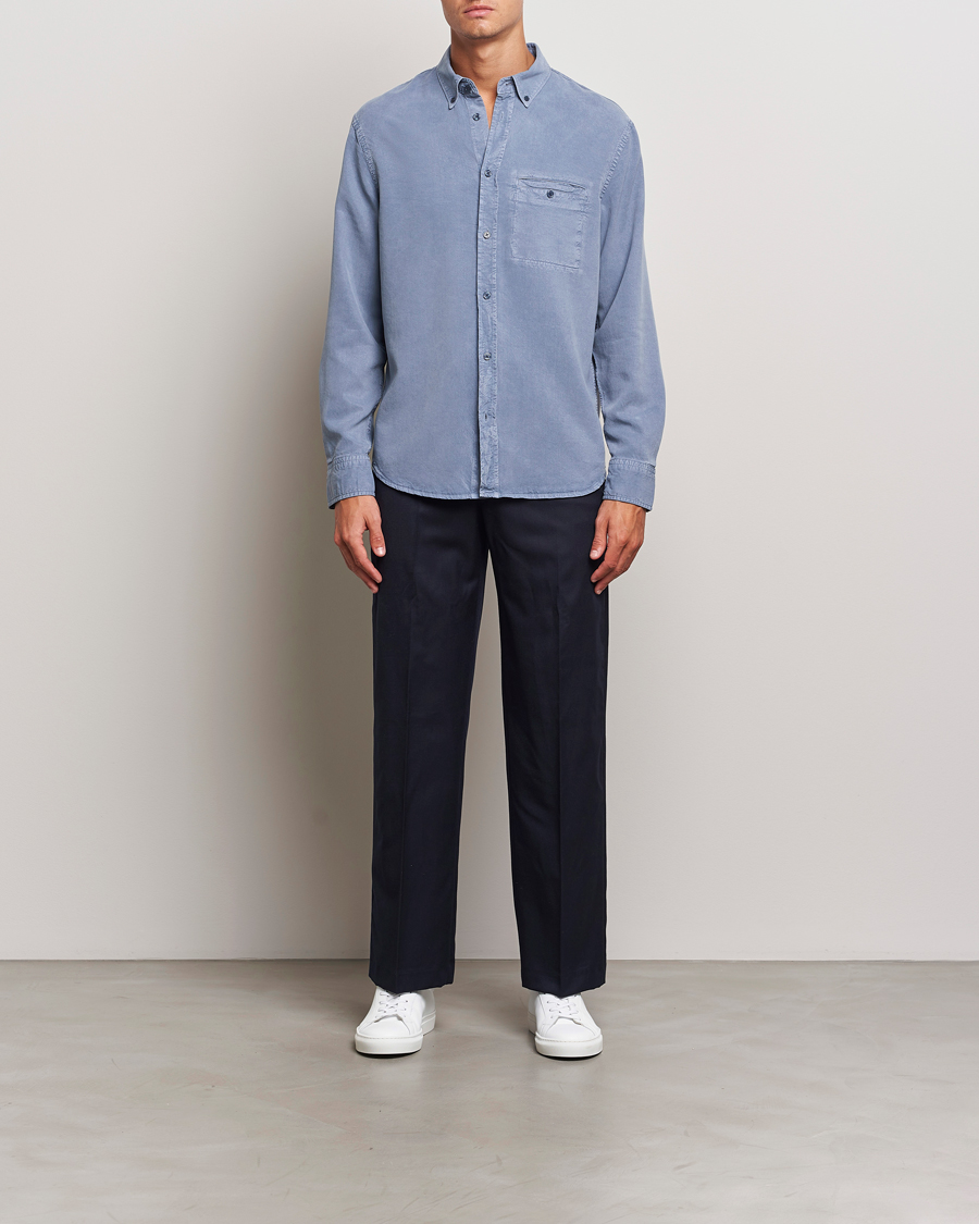 Homme | Chemises | Filippa K | Zachary Lyocell Shirt Grey Blue