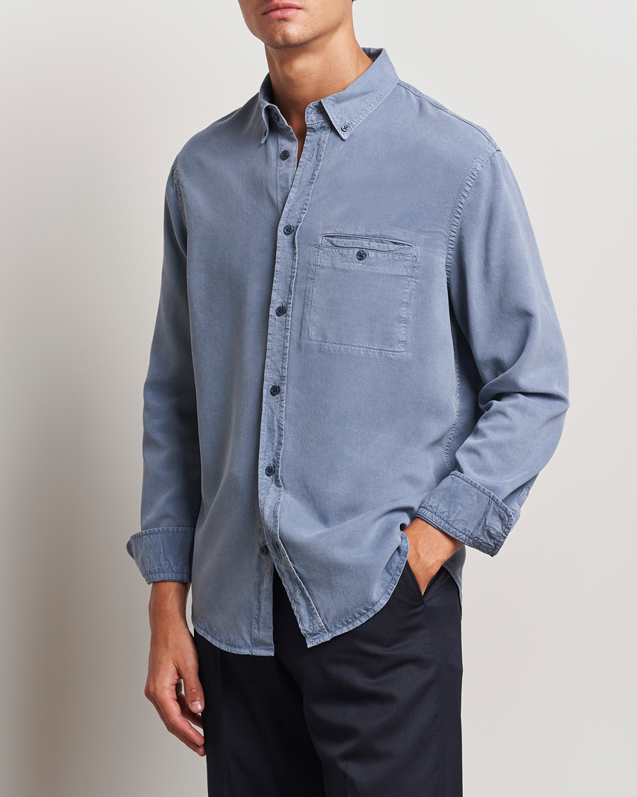 Homme | Chemises | Filippa K | Zachary Lyocell Shirt Grey Blue