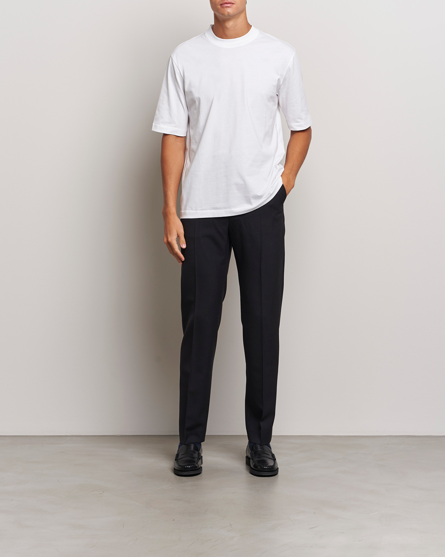 Homme | T-shirts | Filippa K | Mock Neck T-Shirt White