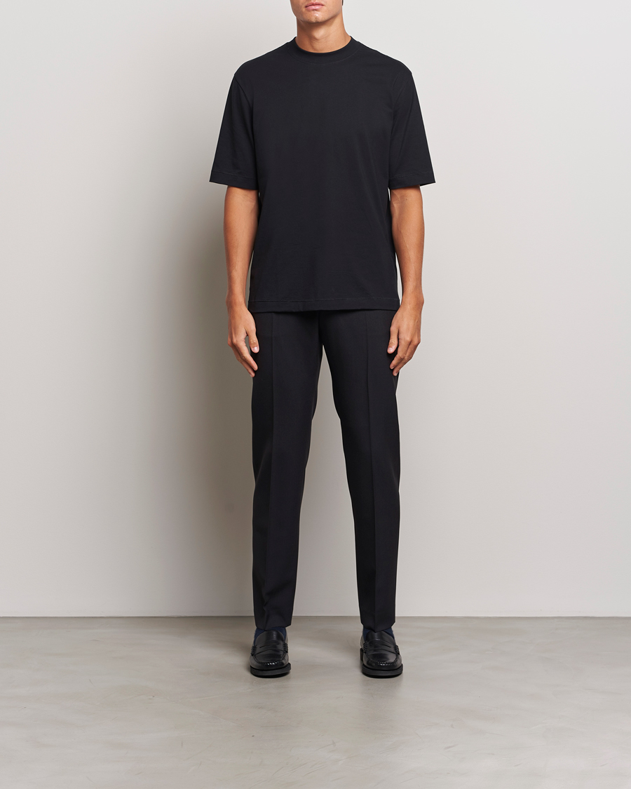 Homme | T-shirts | Filippa K | Mock Neck T-Shirt Black