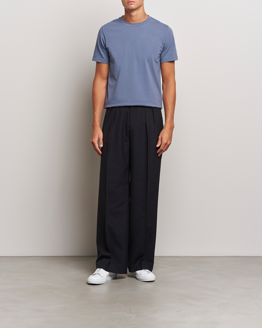 Homme | T-shirts | Filippa K | Soft Lycra T-Shirt Grey Blue