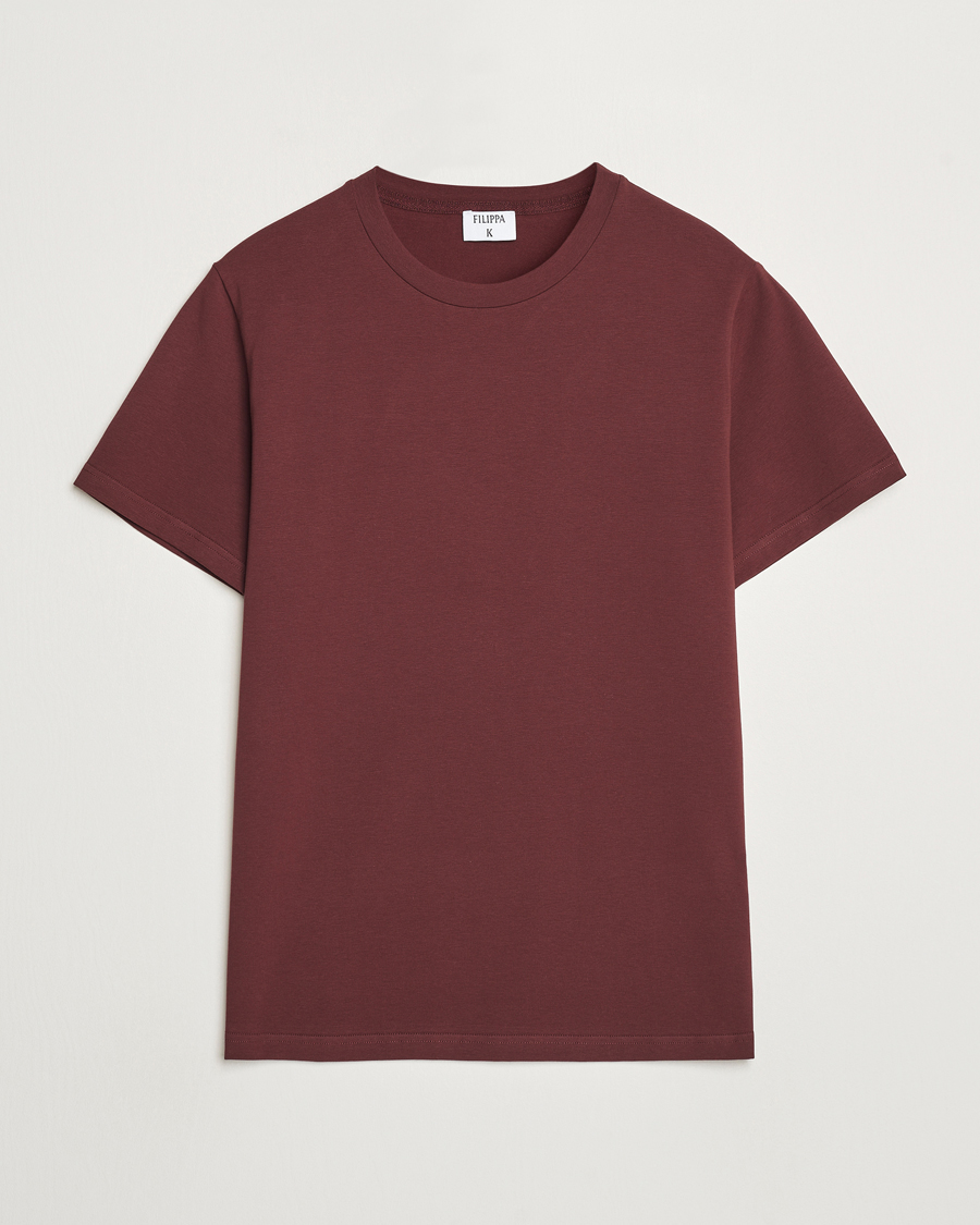 Homme | T-shirts | Filippa K | Soft Lycra T-Shirt Mahogany Brown