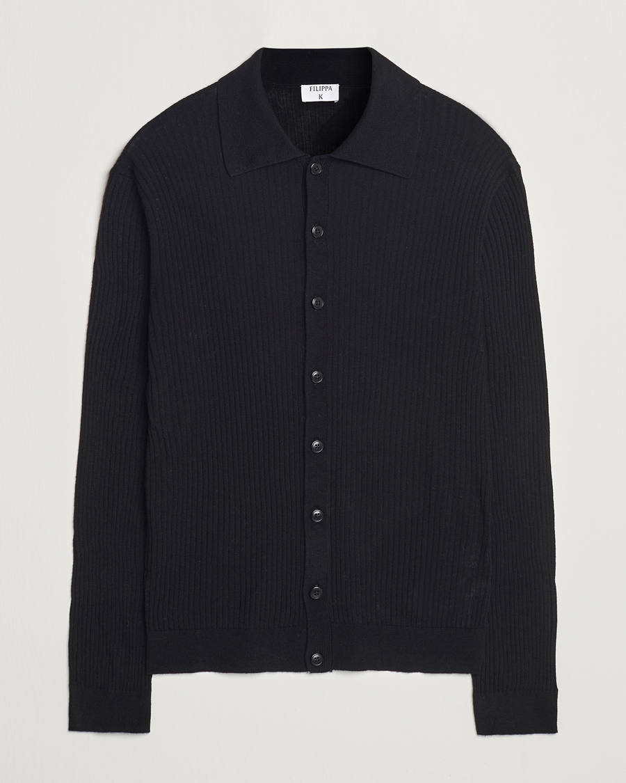 Homme | Pulls Et Tricots | Filippa K | Light Knitted Cardigan Black