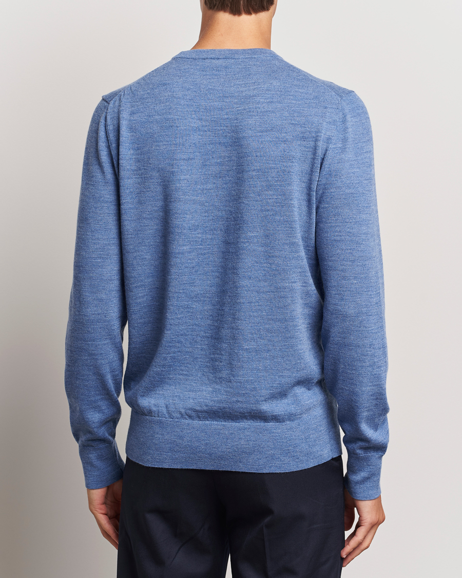 Homme | Pulls Et Tricots | Filippa K | Merino Round Neck Sweater Blue Melange