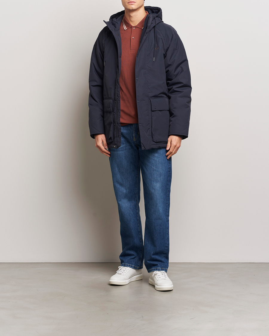 Homme | Manteaux Et Vestes | Fred Perry | Padded Zip Through Parka Navy
