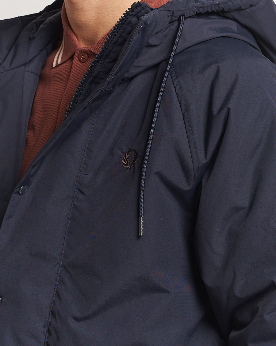 Homme | Manteaux Et Vestes | Fred Perry | Padded Zip Through Parka Navy