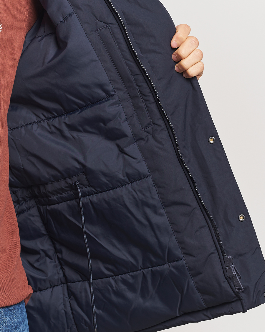 Homme | Manteaux Et Vestes | Fred Perry | Padded Zip Through Parka Navy