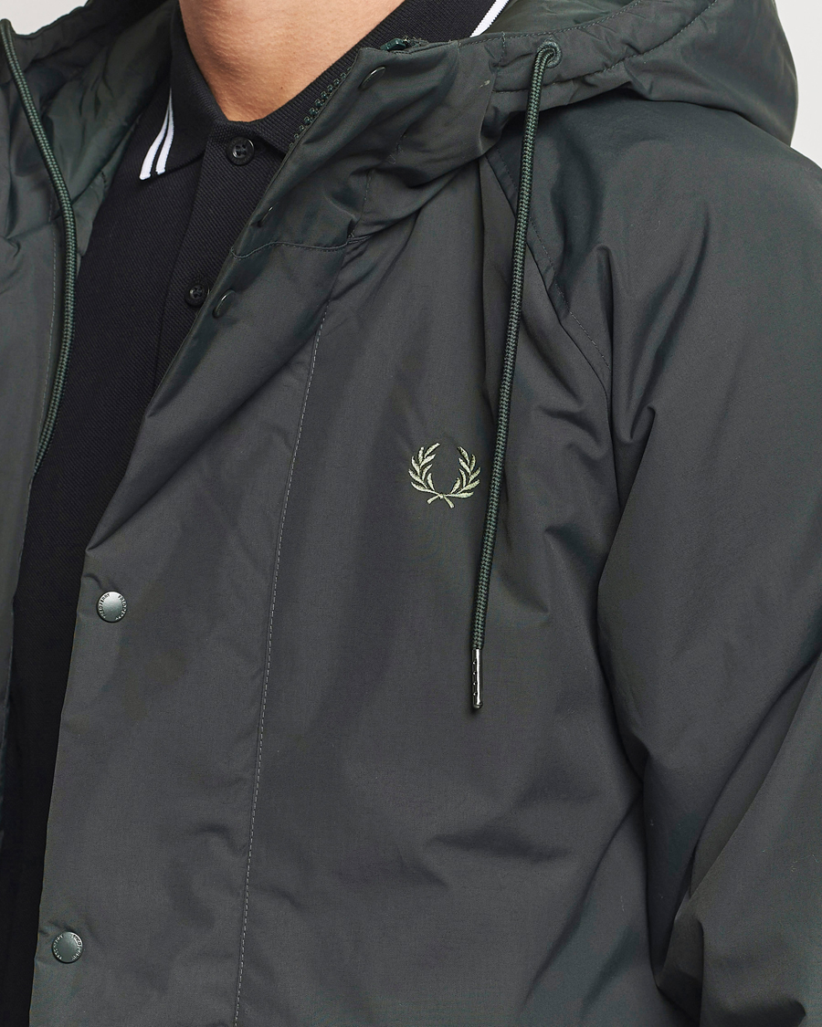 Homme | Manteaux Et Vestes | Fred Perry | Padded Zip Through Parka Night Green