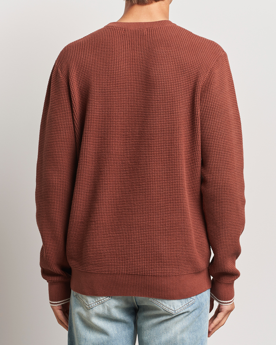 Homme | Pulls Et Tricots | Fred Perry | Waffle Stitch Jumper Whiskey Brown