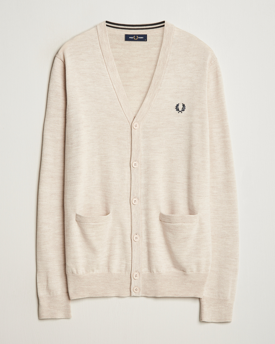 Homme | Pulls Et Tricots | Fred Perry | Knitted Cardigan Porriged Marl