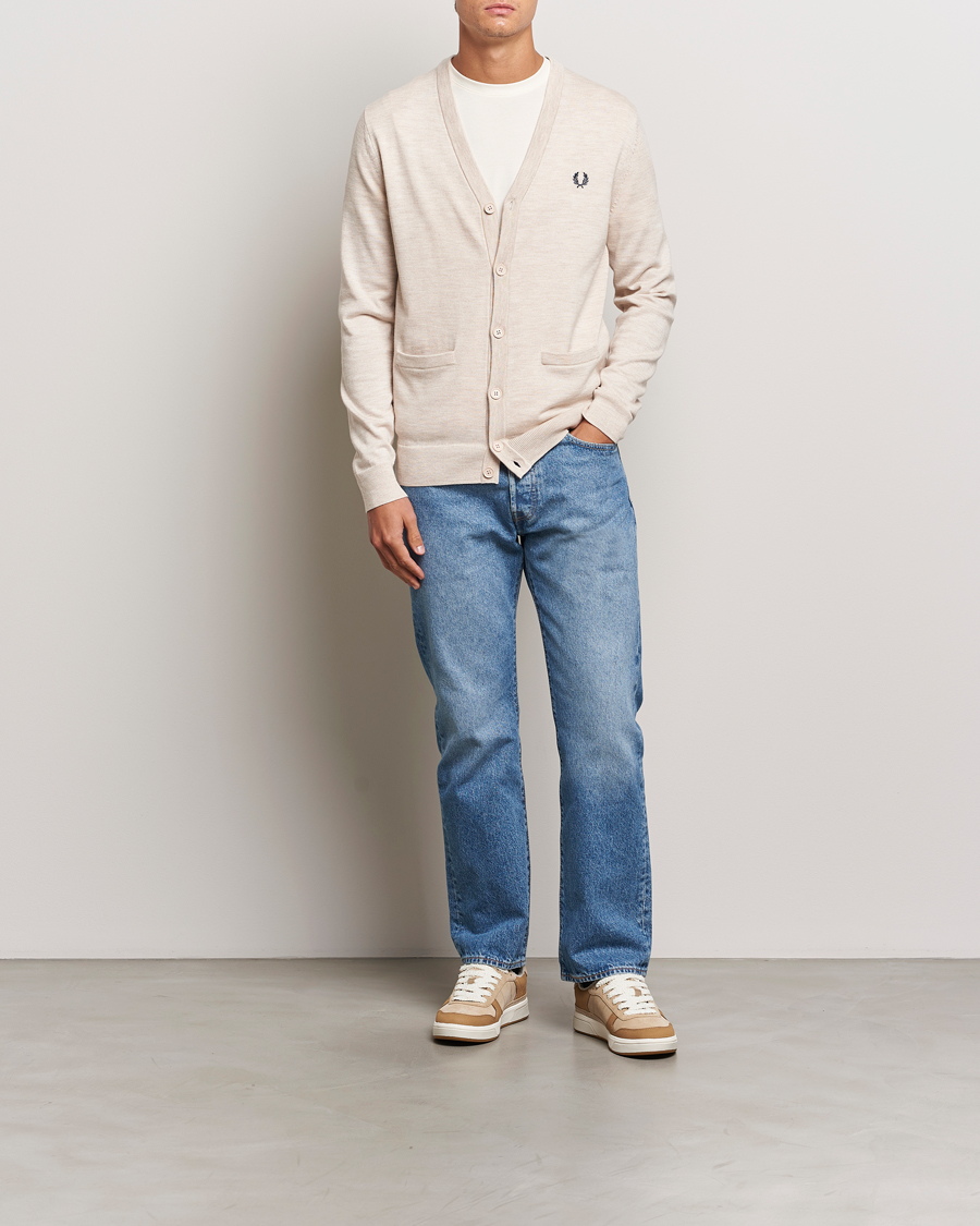 Homme | Pulls Et Tricots | Fred Perry | Knitted Cardigan Porriged Marl
