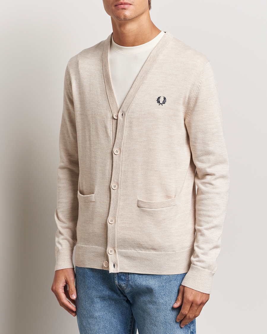 Homme | Pulls Et Tricots | Fred Perry | Knitted Cardigan Porriged Marl