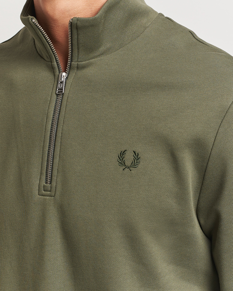 Homme | Pulls Et Tricots | Fred Perry | Half Zip Sweatshirt Laurel Green