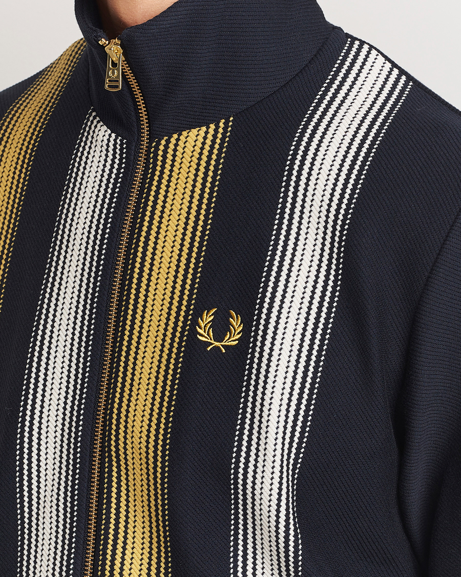 Homme | Pulls Et Tricots | Fred Perry | Ombre Striped Track Jacket Navy