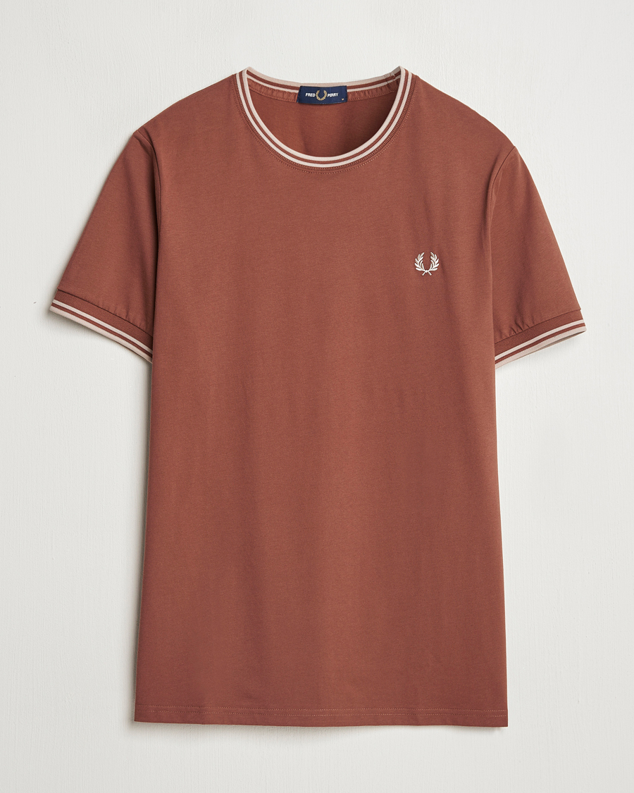 Homme | T-shirts | Fred Perry | Twin Tipped T-Shirt Whiskey Brown