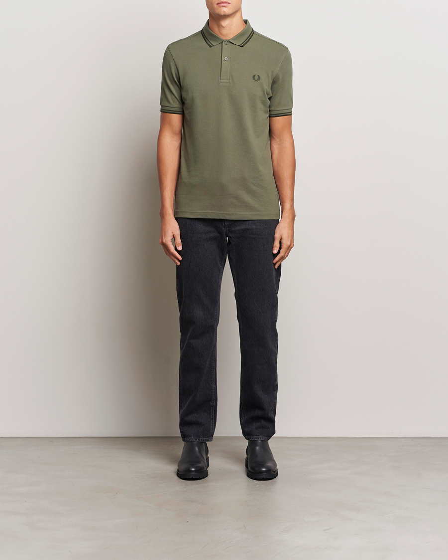 Homme | Polos | Fred Perry | Twin Tipped Shirt Laurel Green