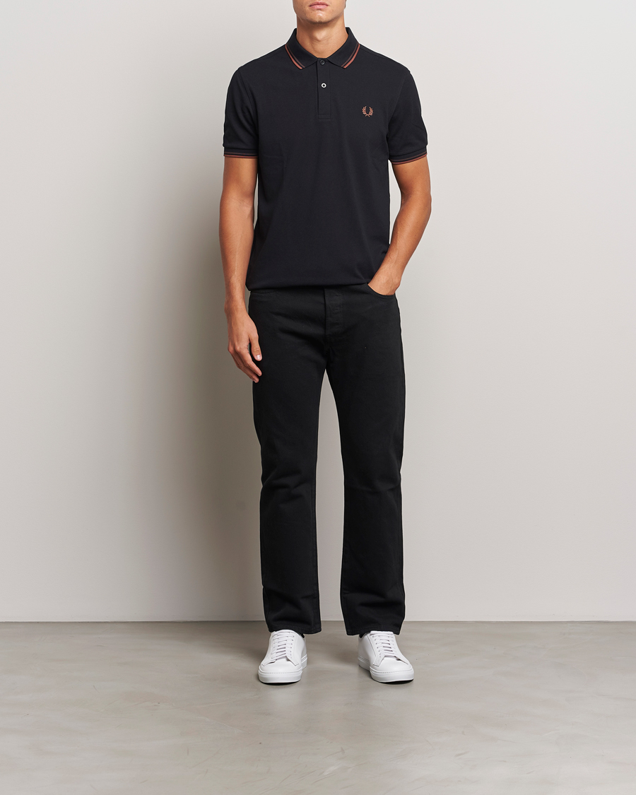 Homme | Polos | Fred Perry | Twin Tipped Shirt Black