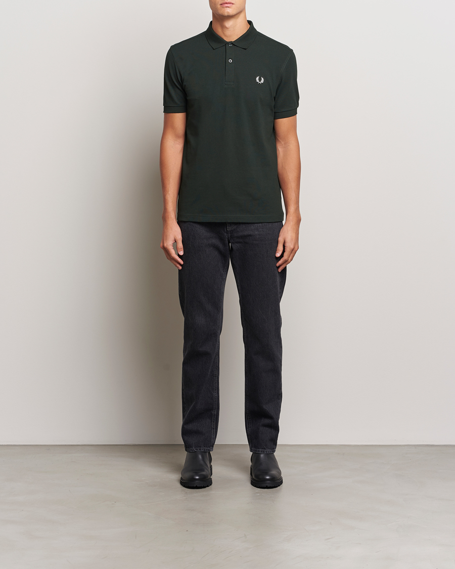 Homme | Polos | Fred Perry | Plain Polo Shirt Night Green