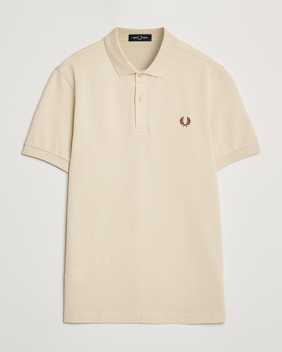 Homme | Polos | Fred Perry | Plain Polo Shirt Oatmeal