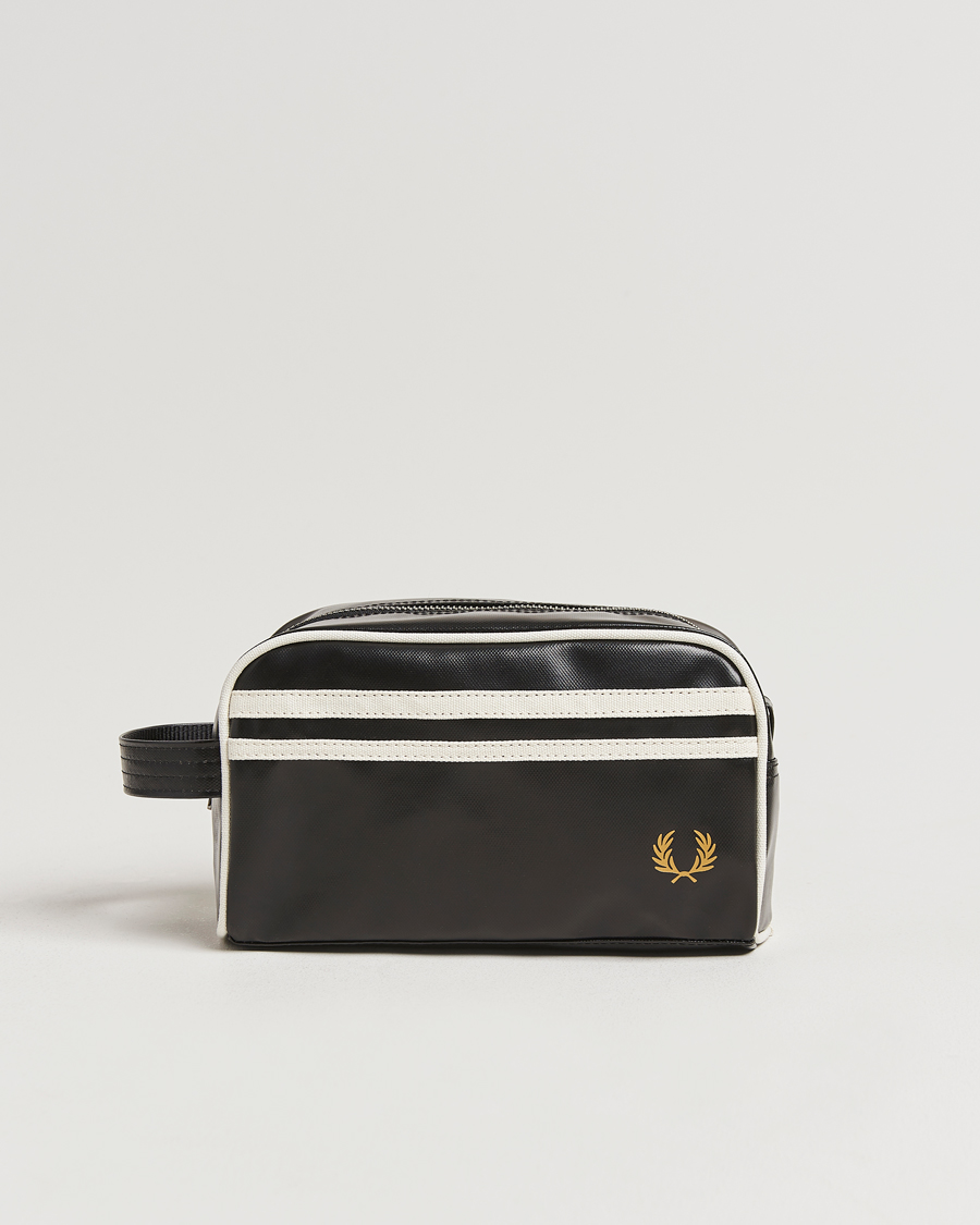 Homme | Fred Perry Classic Washbag Black/Ecru | Fred Perry | Classic Washbag Black/Ecru