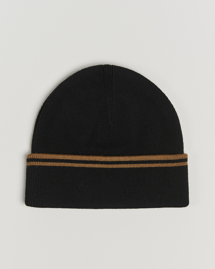 Homme | Fred Perry Twin Tipped Merino Beanie Black | Fred Perry | Twin Tipped Merino Beanie Black