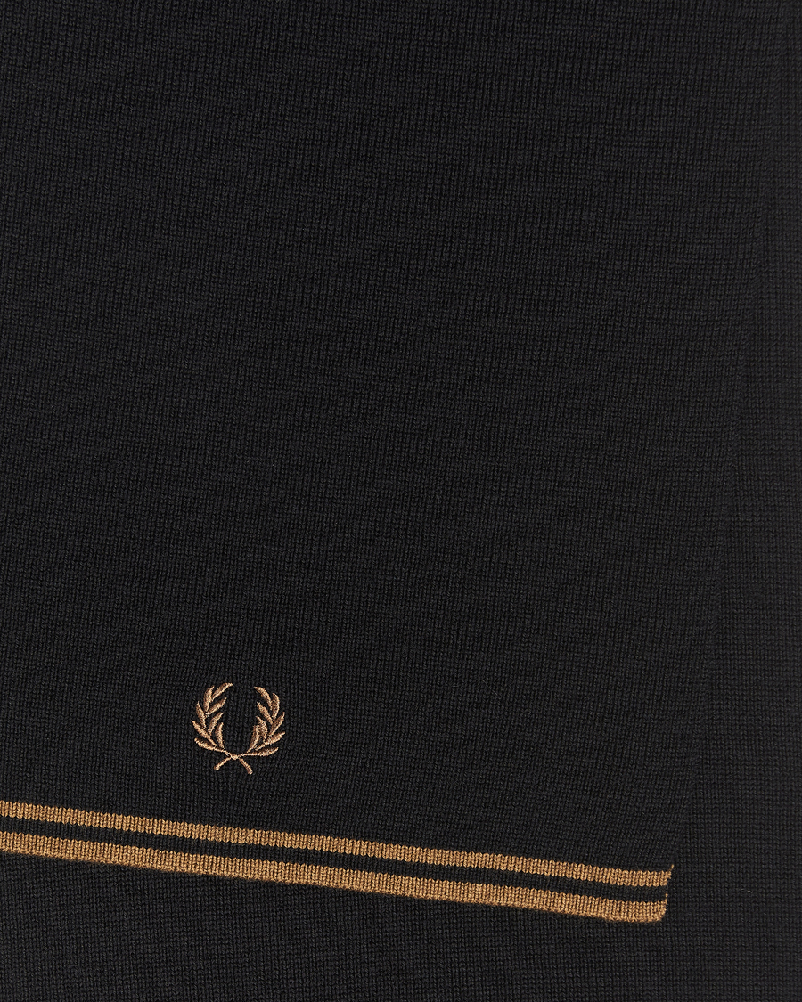 Homme | Fred Perry Twin Tipped Merino Wool Scarf Black | Fred Perry | Twin Tipped Merino Wool Scarf Black