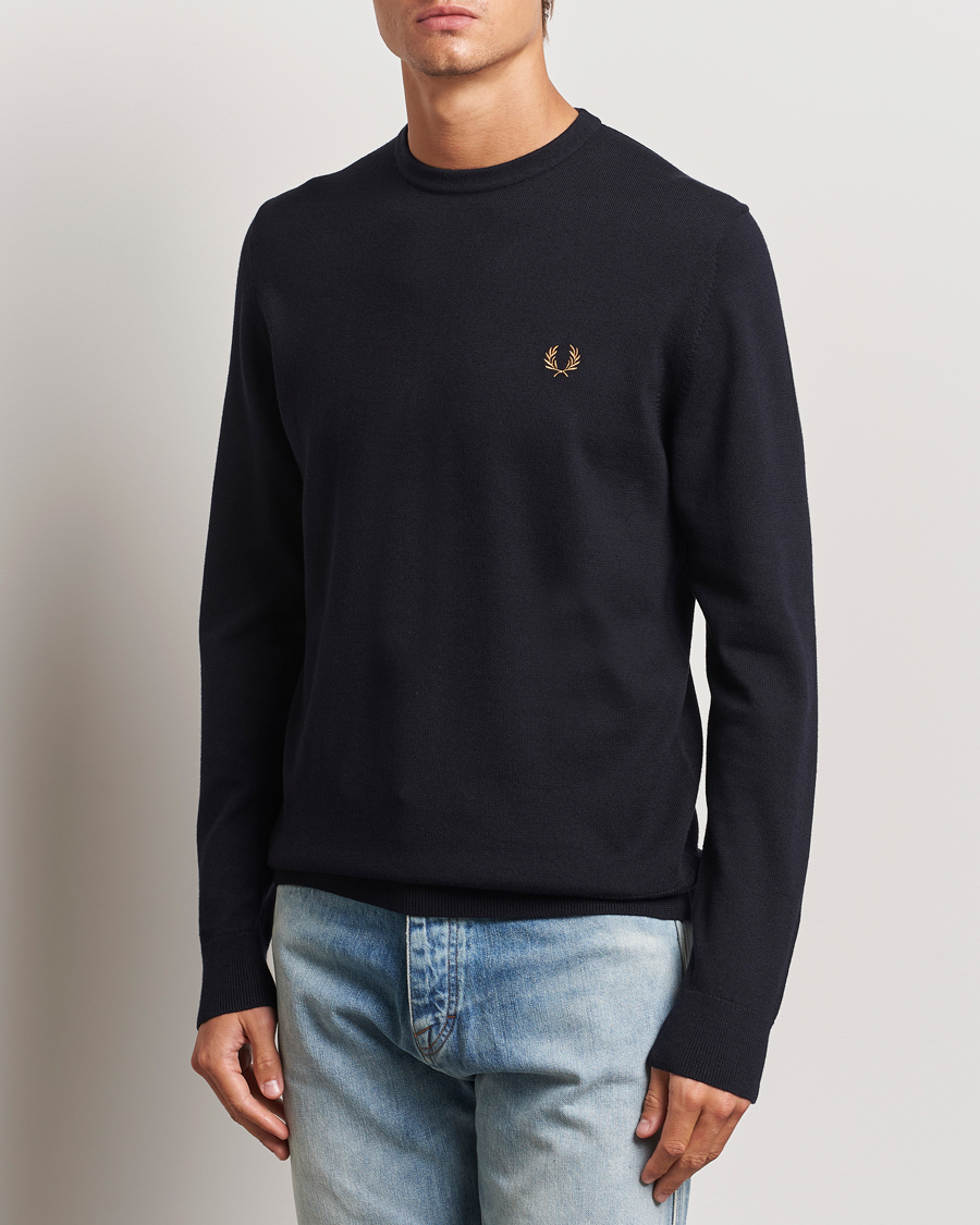 Homme | Pulls Et Tricots | Fred Perry | Classic Crew Neck Jumper Navy