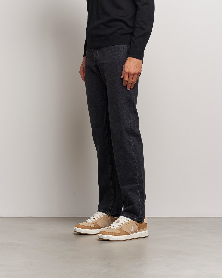 Homme | Fred Perry B300 Textured Nubuck/Suede Sneaker Warmstone/Ecru | Fred Perry | B300 Textured Nubuck/Suede Sneaker Warmstone/Ecru