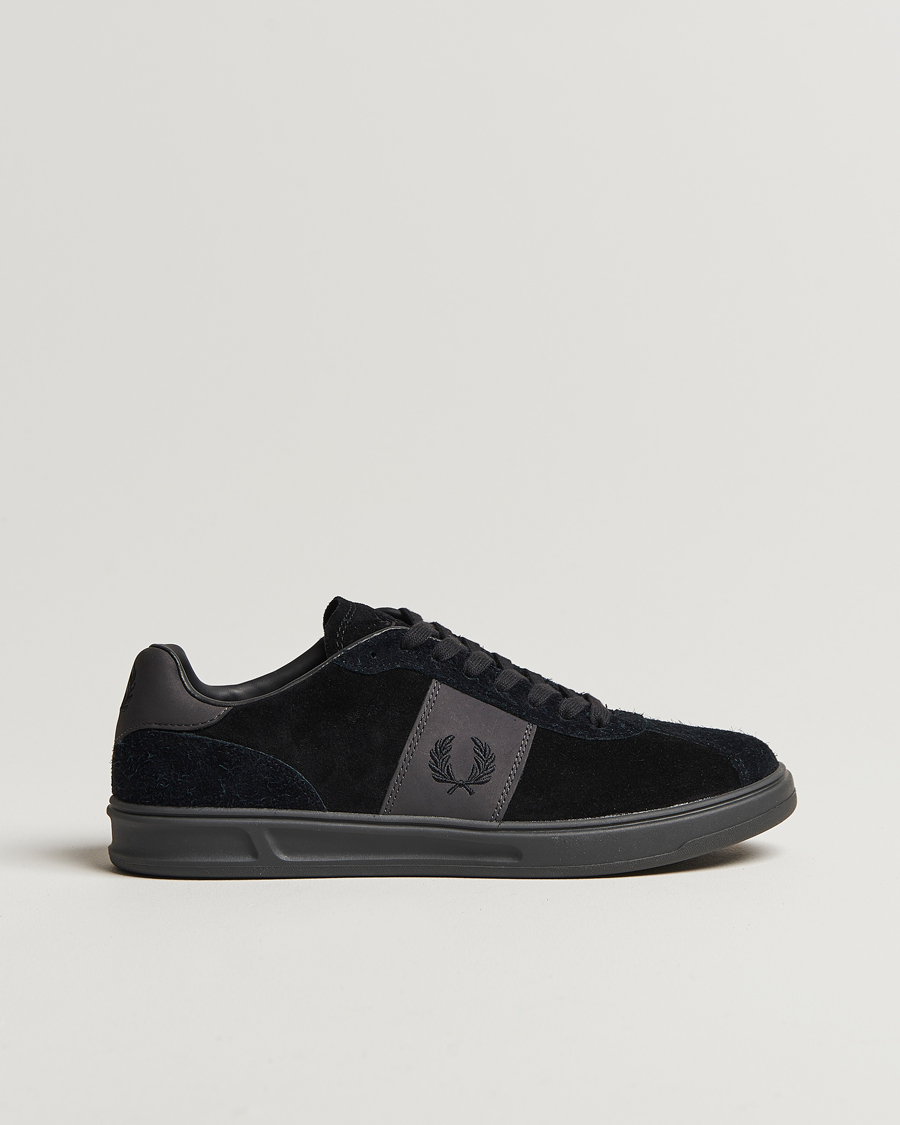 Homme | Fred Perry B4 Suede Sneaker Black | Fred Perry | B4 Suede Sneaker Black